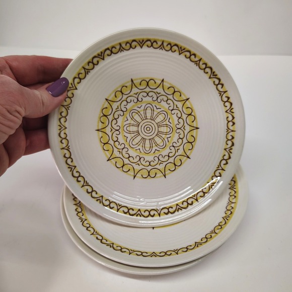 Vtg Max Schonfeld Ironstone Sierra Bread Appetizer Dessert Plates ~6.5" Lot of 3 - Picture 1 of 6